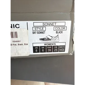 Vionic Sonnet ballet flats hook-and-loop strap Mary Jane Size 8‎ Wide Black thumbnail 10