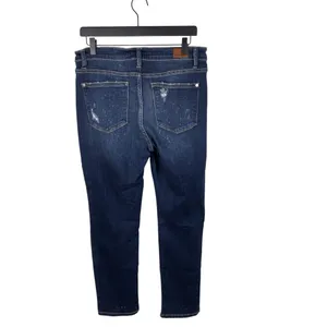 Judy Blue Jeans Boyfriend Fit Women's Size 11/30 Distressed Denim Bleach Splash thumbnail 3