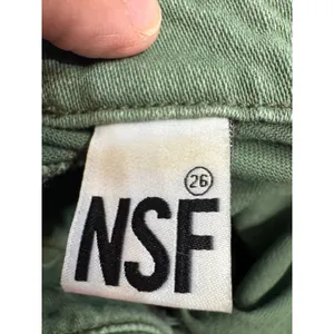 NSF Clothing Green Utility Jumpsuit Flare Leg Button‎ Up Women's Size 26 thumbnail 5