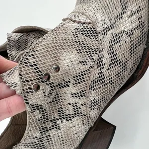 FREEBIRD by Steven Women’s Sadie neutral Python Embossed Bootie western size 7 thumbnail 7