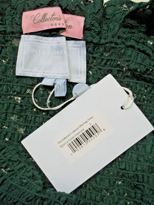 NWT Hill House Ellie Nap in Botanical Garden Green Lace Smocked Midi Dress S thumbnail 4