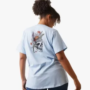 Ariat Women's Rebar CottonStrong Roughneck Graphic T-Shirt size medium blue​​ thumbnail 2