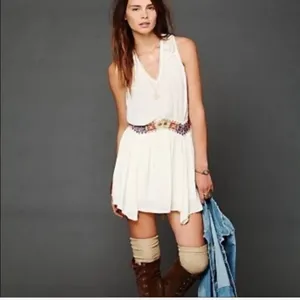 Free People Light Heart Dress with Embroidered Waistline S thumbnail 2