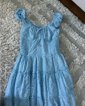 Hollister Mini Dress Floral Blue XS thumbnail 1