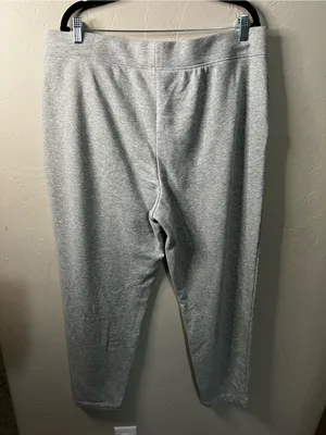 Lands’ End Serious Sweats Gray Straight Leg Cozy Lounge Sweatpants thumbnail 6