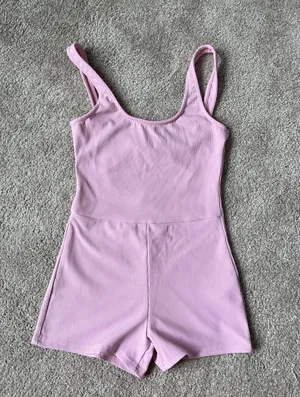 Edikted Drea Open Back Ribbed Romper thumbnail 1