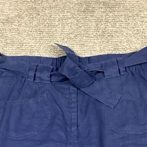 J Jill Pants Womens 12 Tall Linen Wide Leg Stretch Waist Casual Blue Belted thumbnail 4