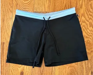 So Sporty Vintage Y2K Black Blue Athletic Mini Shorts Made USA Medium thumbnail 1