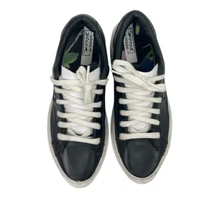Adidas Sleek Women's Black Leather Low Top Lace Up Athletic Sneakers Shoes 7.5 thumbnail 2