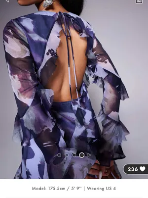 cocktail dress Purple thumbnail 2