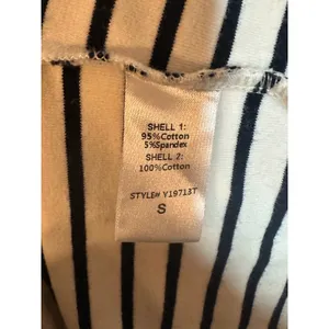 Tuckernuck Ashton Navy White Striped Rugby V-Neck Collar Dress Small preppy thumbnail 5