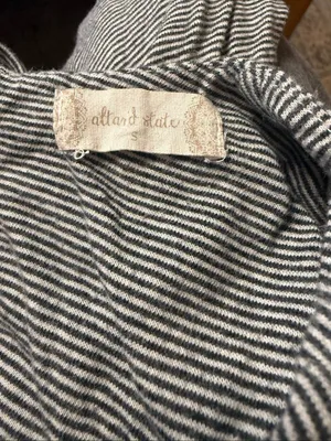 Altar'd State Blouse Blue striped Babydoll Bell Sleeve Tunic Top size small thumbnail 3
