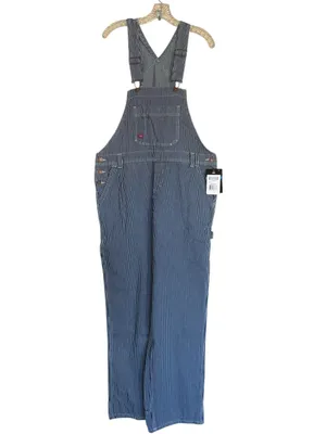 NWT Dickies Relaxed Fit Bib Overalls Rinsed Hickory Stripe Blue White Cotton XS thumbnail 6