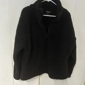 Zenana Black Fleece Pullover Quarter Zip thumbnail 3