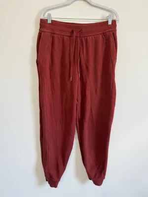 Lululemon Scuba High Rise Jogger Size 10 Terracotta Burnt Orange Fleece Pants thumbnail 2