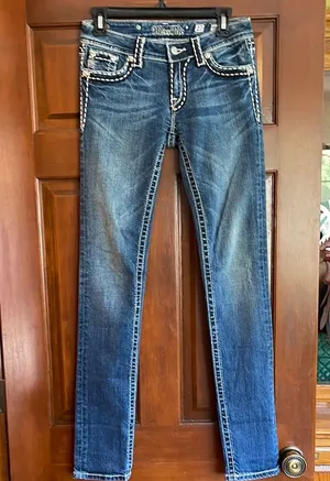 Miss Me Blue Boot Cut Jeans with Classic Fading thumbnail 1