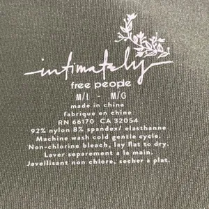 Free People Intimately Scoop Neck Crop Tank M/L Army Green Seamless NWT USA thumbnail 8