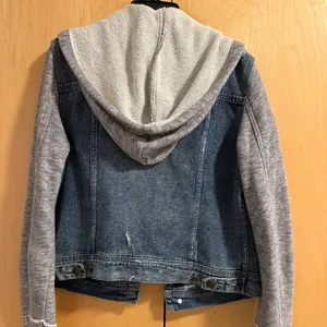 Free People denim knit jacket thumbnail 5