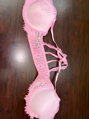 Victoria’s Secret Dream Angels Pink Lace lined Demi Bra 32DDD thumbnail 4
