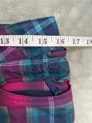 Burton women’s Society Pink Plaid Snow Pants snowboard ski resort winter XS thumbnail 7