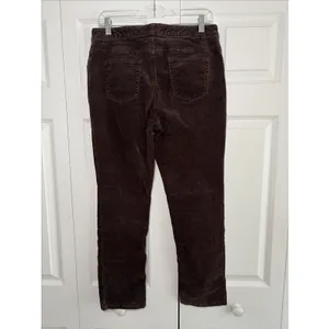 Charter Club Corduroy Pants Womens Size 10P Brown Straight Stretch Cotton Petite thumbnail 2