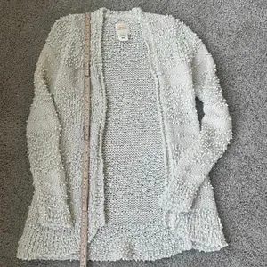 Billabong Designers Closet Womens Small Cozy Cardigan Nobby Cream Sweater thumbnail 7