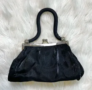 Vintage Elegant‎ Black Sparkly Evening Formal Prom Bag Purse thumbnail 1