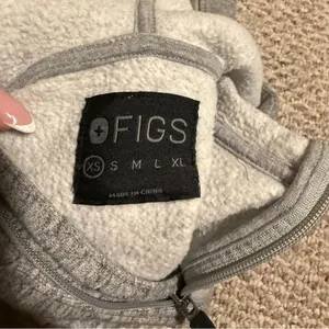 FIGS Essential Full-Zip Hoodie Jacket Heather Gray- Size XS thumbnail 5