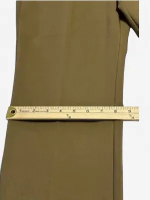 Marycrafts Olive Green Tailored Dress Pants Flat Front Trouser Slacks Women's L thumbnail 10