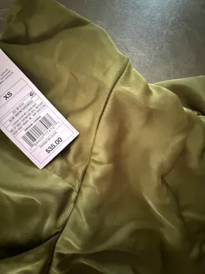 Wild Fable™ Women's Satin Asymmetrical Maxi A LineDress Size XS Olive Green thumbnail 5