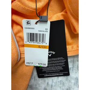 Callaway Womens‎ Sm Sleeveless Golf Polo Shirt Papaya Heather Orange CGKSB0D8DS thumbnail 5