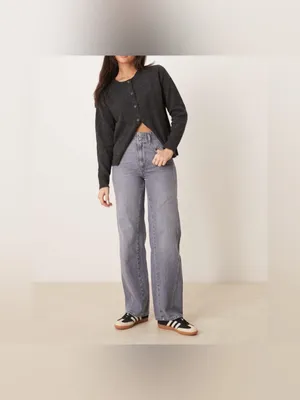 NWOT Free People We the Free Aster Straight Leg Jeans - slate grey - 27 thumbnail 5