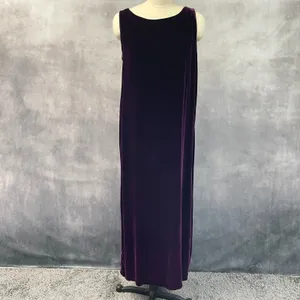 Eileen Fisher Womens Velvet Maxi Dress Size 2 Purple Silk Blend‎ Goth Grunge thumbnail 12