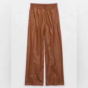NWT OFFLINE By AERIE Real Luxe Faux Vegan Leather Wide Leg Pants Size L thumbnail 13