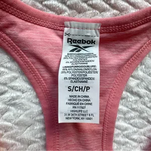 NWT Reebok Sports Bra Womens S Pink Racerback Seamless Gym Yoga Activewear thumbnail 3