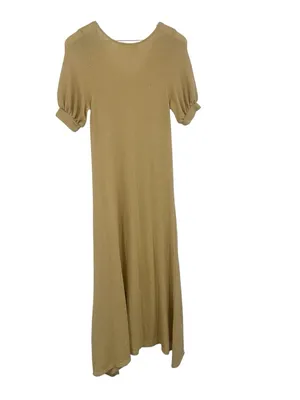 Free People Beach Tan Maxi Knit Dress Size XS Boho Beachy Festival V Neck thumbnail 10