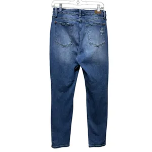 Judy‎ Blue Boyfriend Fit Jeans Women Size 11/30 Blue Denim Distressed Stretch thumbnail 2