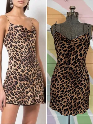 Alice + Olivia Harmony Leopard Print Mini Slip Dress Sz 0 🧡🎀 thumbnail 3