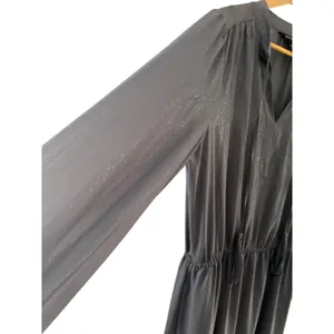 White House Black Market Plus Silver Boho Tassel Blouson Dress Charcoal Size‎ 16 thumbnail 4
