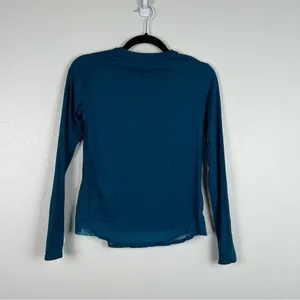 Athleta Cadence Long Sleeve Workout Top‎ Teal Sz XXS thumbnail 7