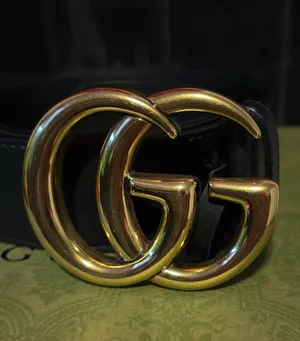 Gucci GG Marmont Belt Black Leather Gold Buckle, Authentic Used Once But Like New Made in Italy, Retail Price $590 Plus Taxes, Come With Box and Dust Bag Size 100/40 thumbnail 9