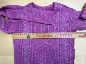Lululemon Restless Pullover Purple Size 8 Cable Knit thumbnail 5