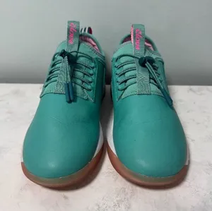 Women's Clove Pacific Palm Sneakers Nurse Healthcare Shoes 8.5 Teal and Pink thumbnail 1