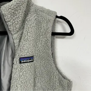Patagonia Las Gatos Grey Fleece Full Zip Vest Womens M Outdoorsy Hiking Jacket thumbnail 4
