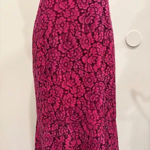 NBD Brielle Lace Midi Dress Raspberry Magenta Pink V-Neck Revolve Cocktail Small thumbnail 6