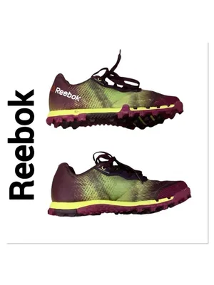 REEBOK All Terrain 2.0 Purple and Yellow Running Shoes size 5 thumbnail 2
