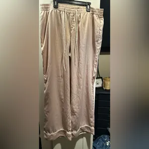 Abercrombie & Fitch Satin Sleep Pants- Blush thumbnail 2