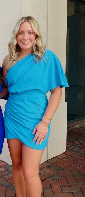 DO+BE Blue One-Shoulder Dress thumbnail 1