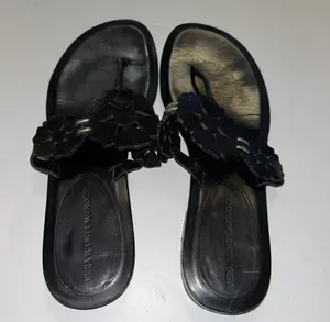 Lavender Black Leather Sandals 6.5 thumbnail 3