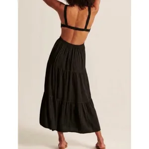 Abercrombie & Fitch Black Cut Out Maxi Dress thumbnail 3